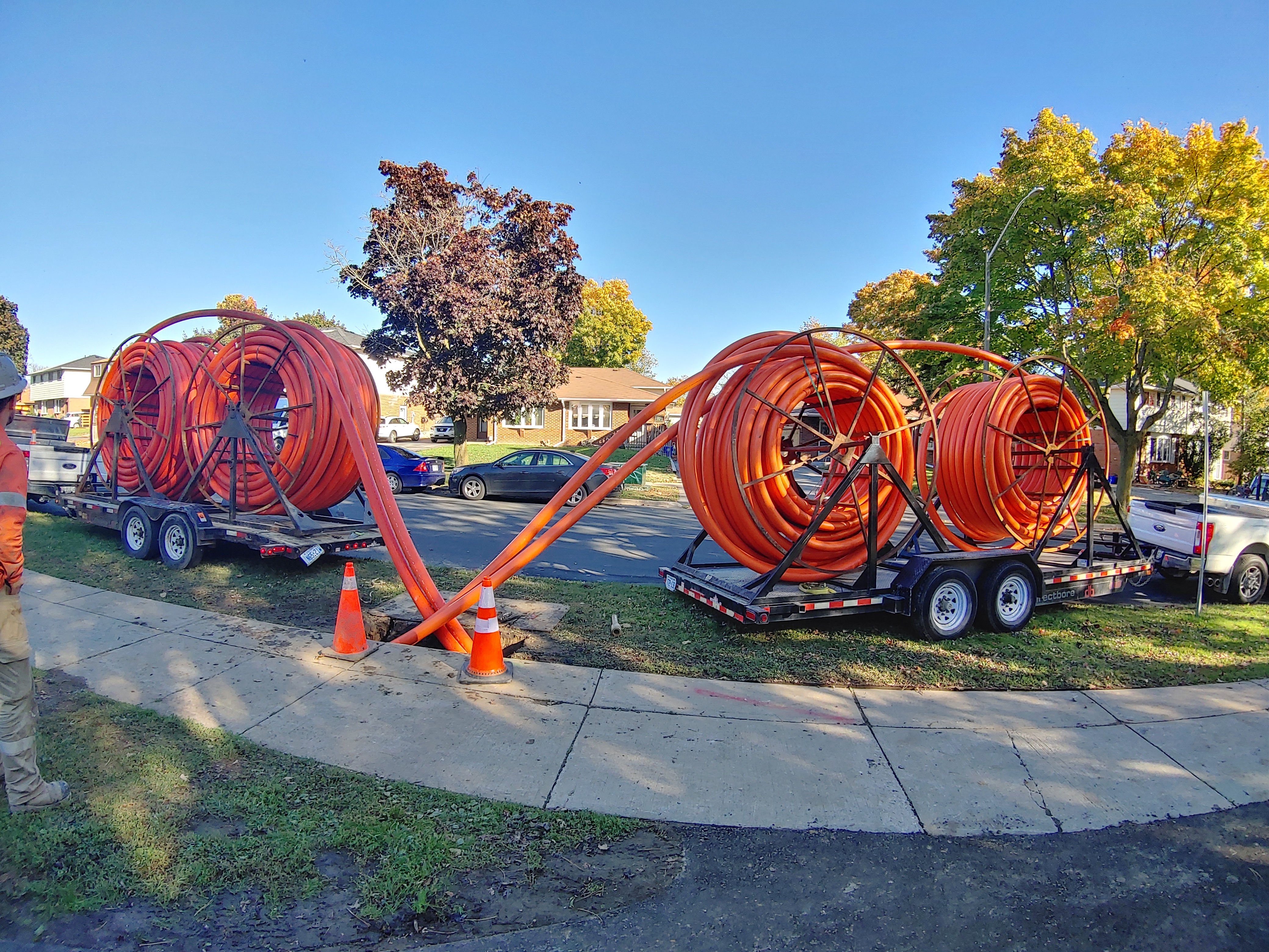 Directional drilling conduit installation