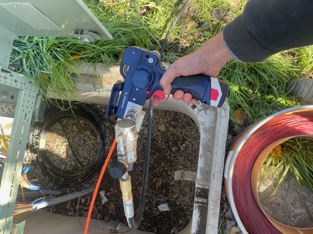 Underground fibre jetting